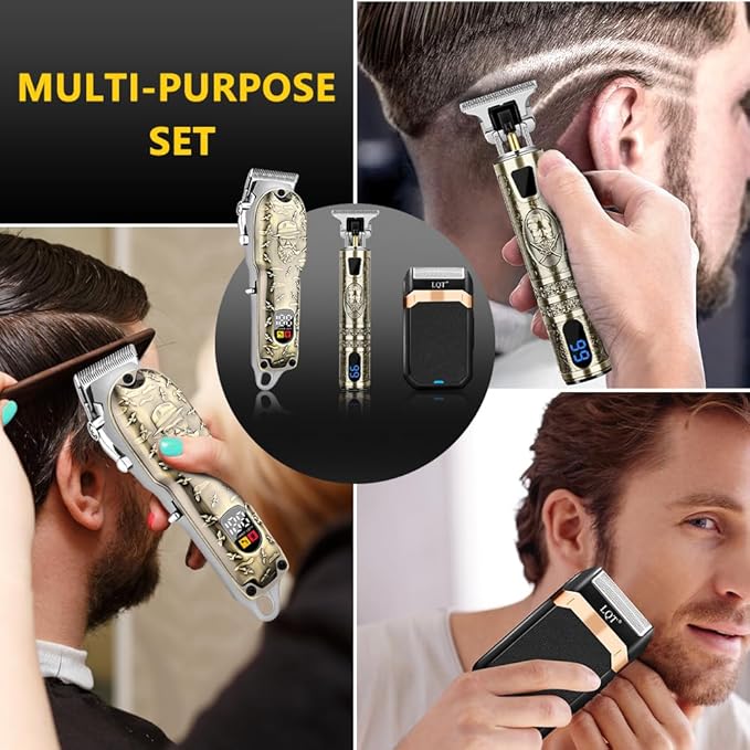 Hair Clippers Set with LED Display