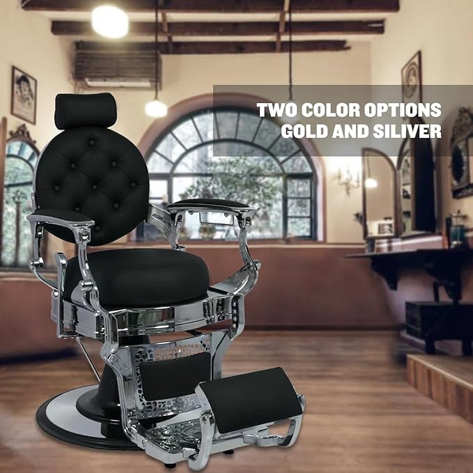 Vintage Aluminum Barber Chair