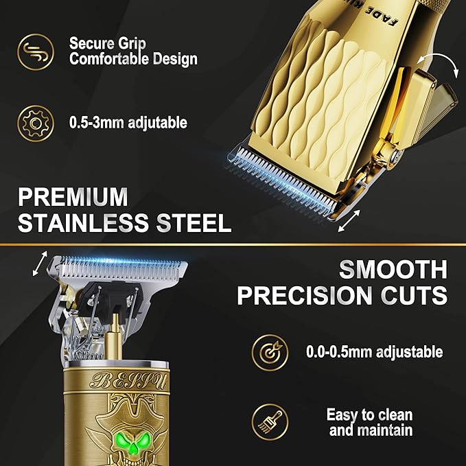 Professional Hair Clippers Gold