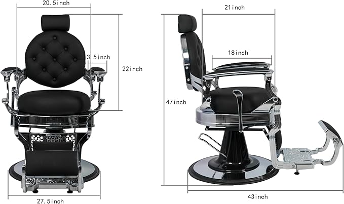 Vintage Aluminum Barber Chair