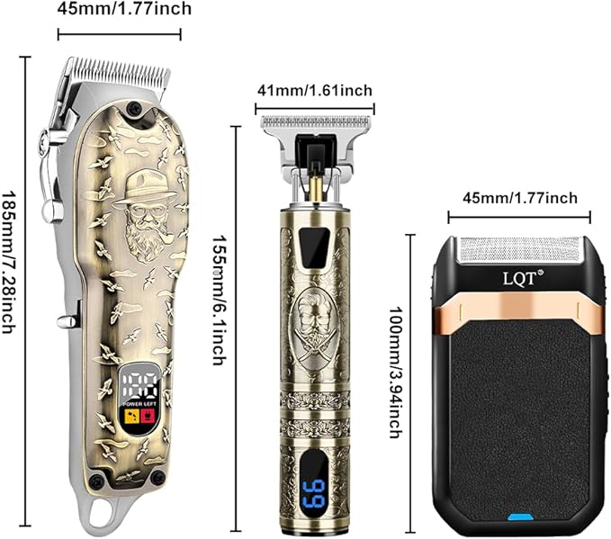 Hair Clippers Set with LED Display